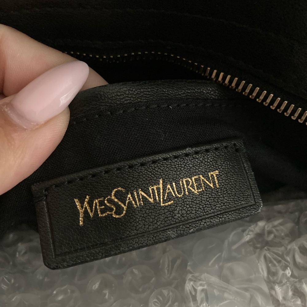 SOLD LABOR YAY SALE! Yves Saint Laurent Y Cabas Black Satchel with Gold Hardware - Picture 6 of 16
